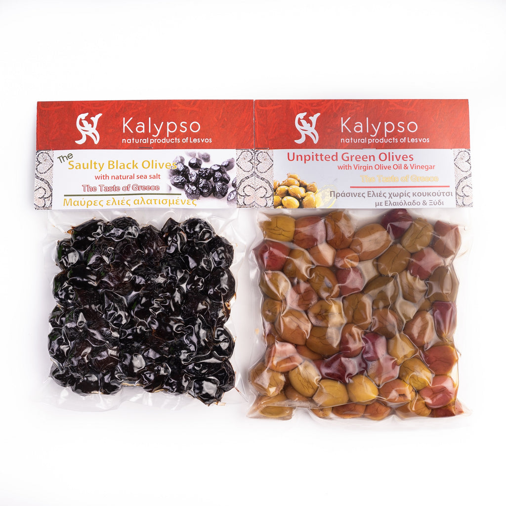 Unpitted Green Olives in Olive oil & Vinegar-Vacuum 200g