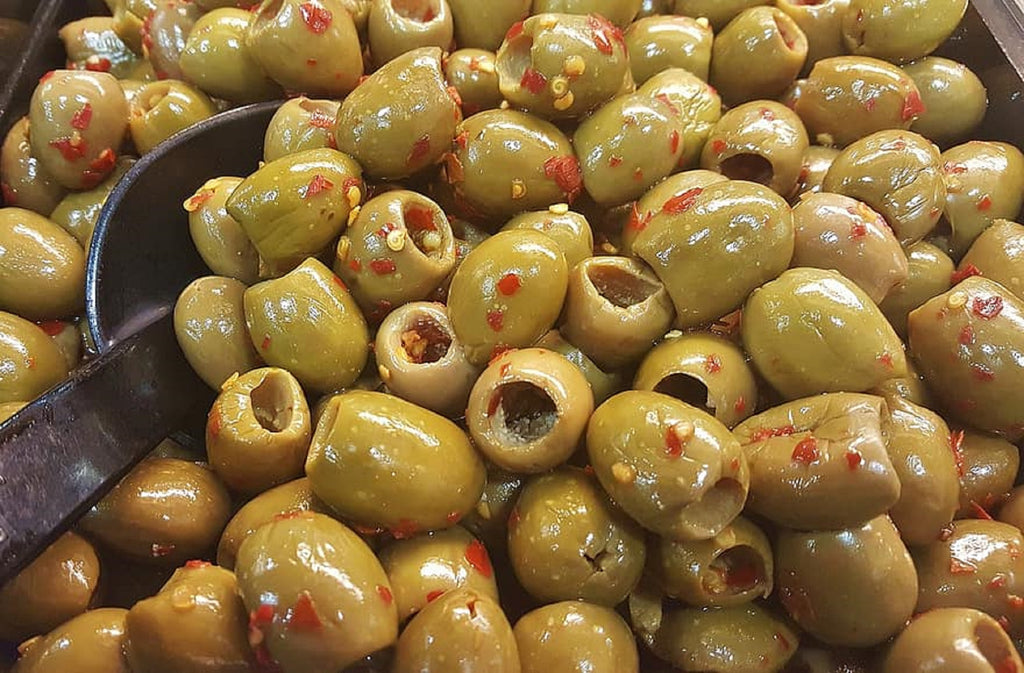 Unpitted Green Olives in Olive oil & Vinegar-Vacuum 200g