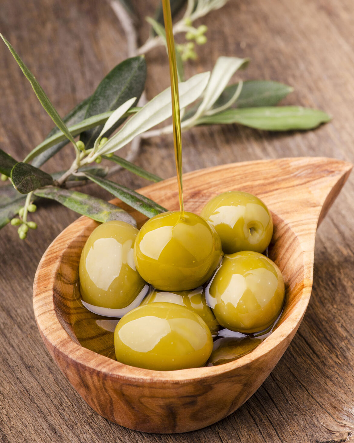Unpitted Green Olives in Olive oil & Vinegar-Vacuum 200g
