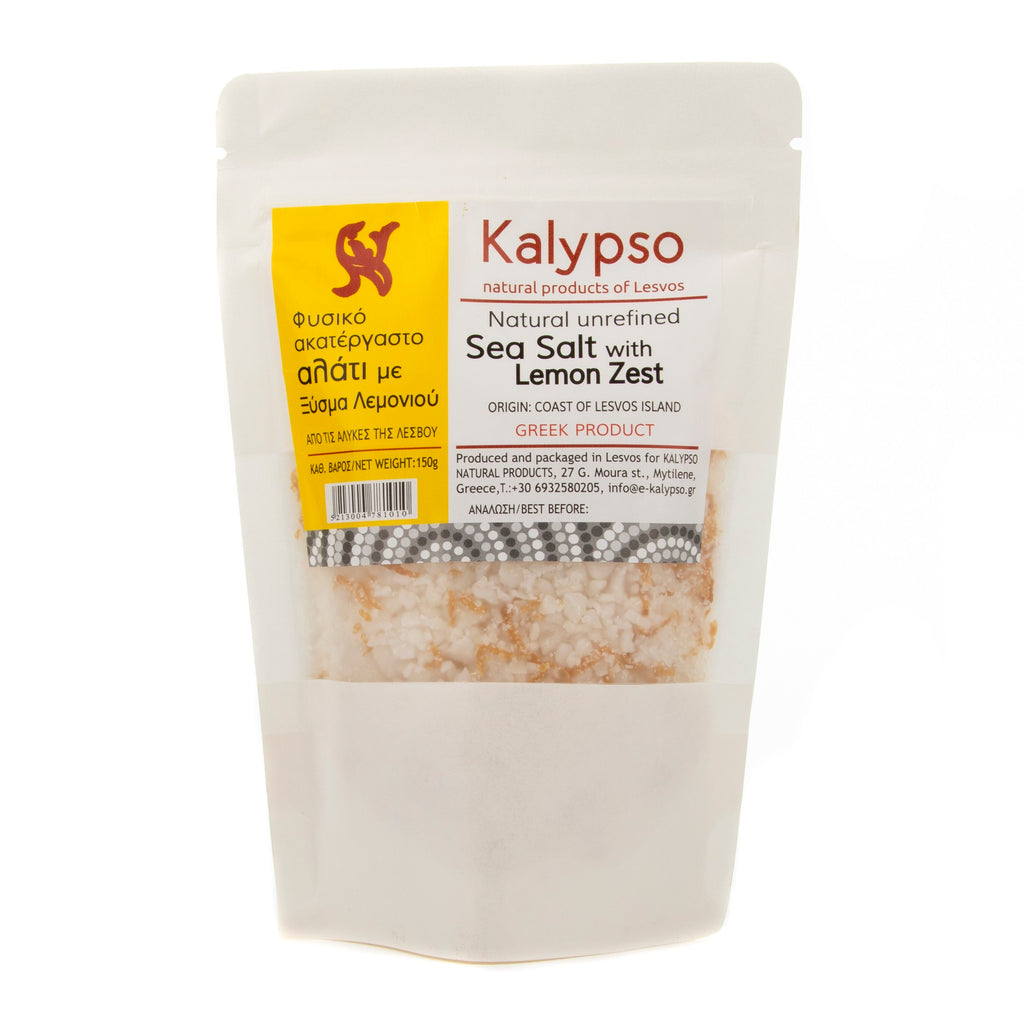 Natural unrefined Sea salt with Lemon Zest 150g
