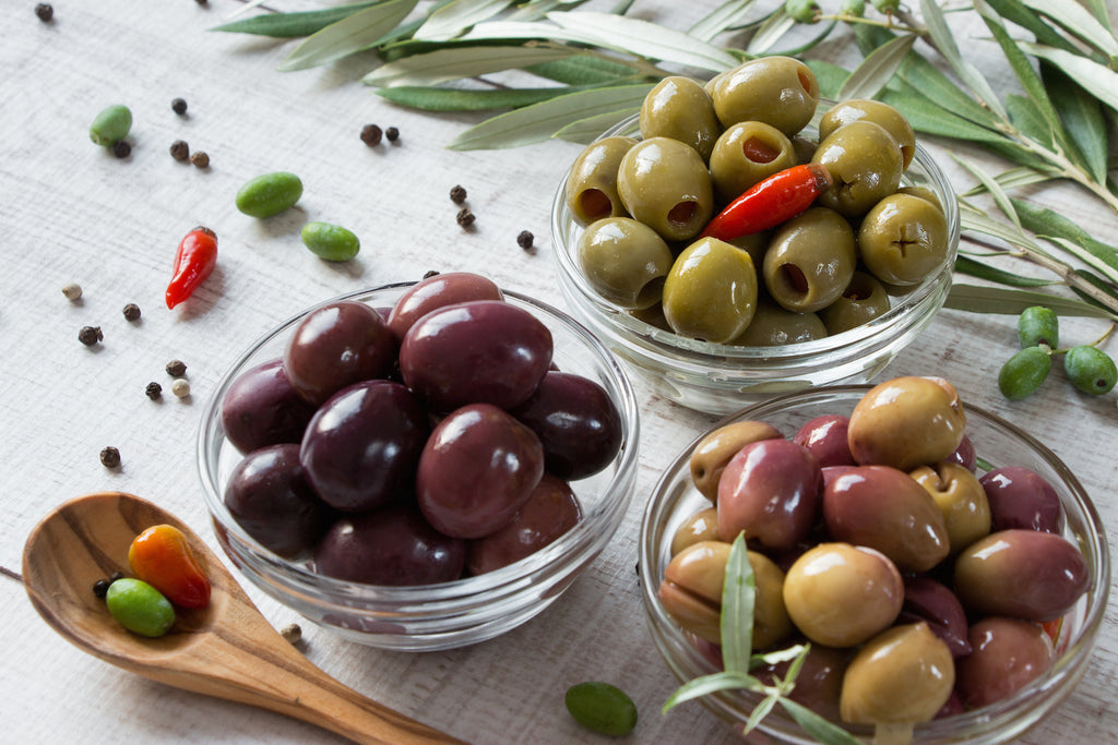 Mixed Greek Olives-(Brown,Green,Black) in Brine - Vacuum 200g